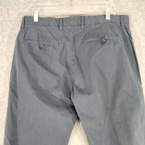 Marc Anthony Mens Size 34W x 29L Blue Khaki Chino Flat Front Pants Workwear - Picture 8 of 11